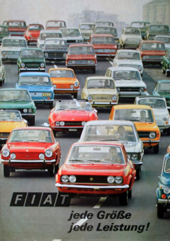 Fiat Modelprogram 1970 "Jede Groeße - jede Leistung" Carbrochure (10327)